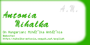 antonia mihalka business card